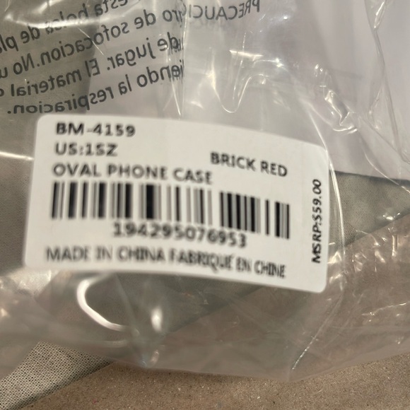 NWT badly Mishka, vegan leather in brick red phone case with wallet pocke… - Picture 3 of 10